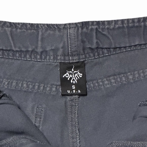 Vintage Prana Pants Mens Small Belted Climbing Gray Canvas USA Made Gorpcore - Picture 4 of 9